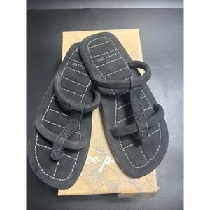 Free People NEW Leather Hadden Sandal in‎ Black Size 9